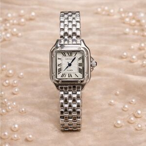Panthere Classic Rectangle Stainless Steel Watch